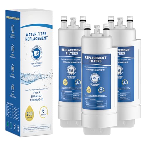 EDRARXD1 Water Filter Replacement Compatible with Whirlpool EDRARXD1 Everydrop Filter A EDRARXD1B WRMF3636RZ WRMF3636RW WRMF3636RB 3 Pack