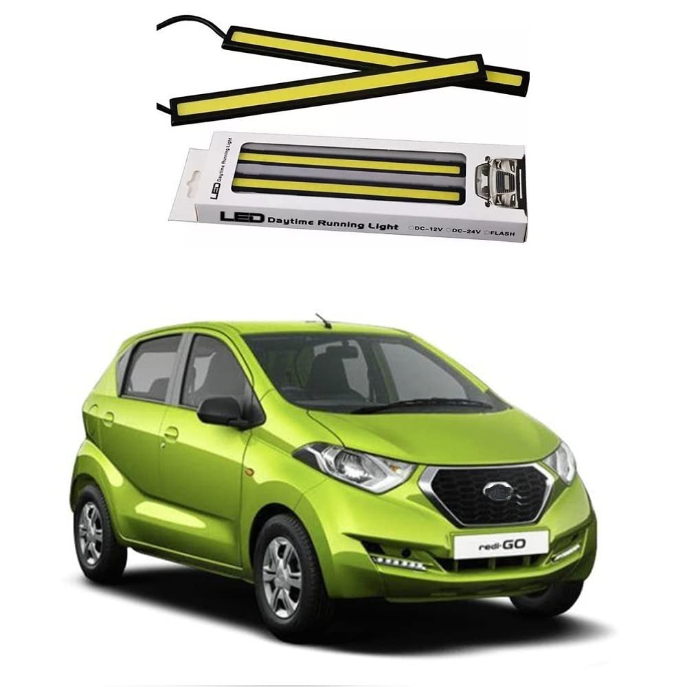 Mitra COB 6000K 17CM White DRL12V for Datsun Redi-Go (2016 to 2019) Type 1 - (set of 2pc)