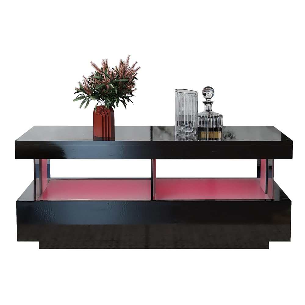 Table de canapé noire résistante aux rayures et durable