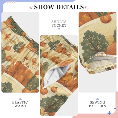 Pumpkin Harvest on The Farm Boys Pants for Kids Jogger Pants with Pockets S4