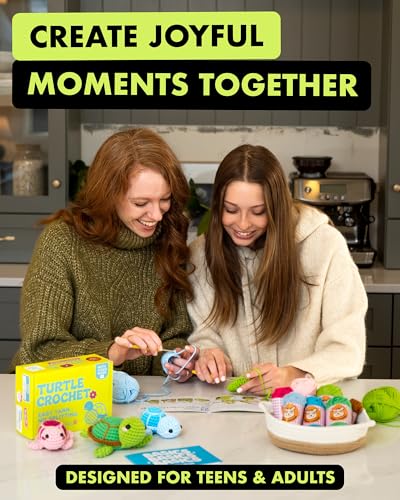 Image of Granny Squirrel Turtle Crochet Kit for Beginners - DIY Amigurumi Animal Craft Kit with Full HD Video Tutorials & Easy No-Split Yarn - Complete Starter Set for Adults & Kids (Ages 13+)