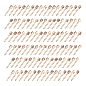 YUNYODA 100er Honiglöffel Mini Holz 8cm