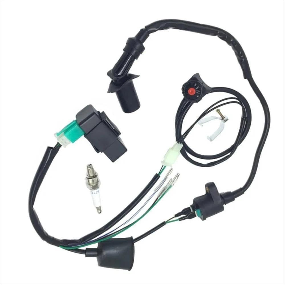 Motor kabelbaum Für 50cc-160cc Motoren Kabelbaum Kabelbaum Kill Switch Zündspule CDI Kick Start Pit Dirt Bike Diesel Motorkabelbaum