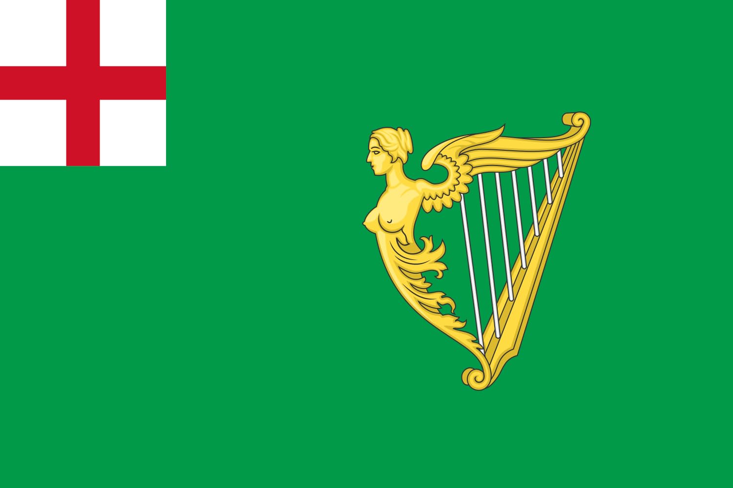 Drapeau XL Green Ensign 1701 pour pavoiser votre extérieur 2.16m²