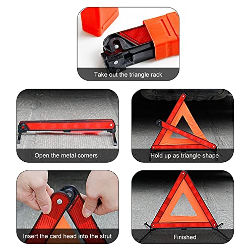 Kit 2 Triángulos Reflectivos Plegables para Emergencia Vehicular miniatura 2