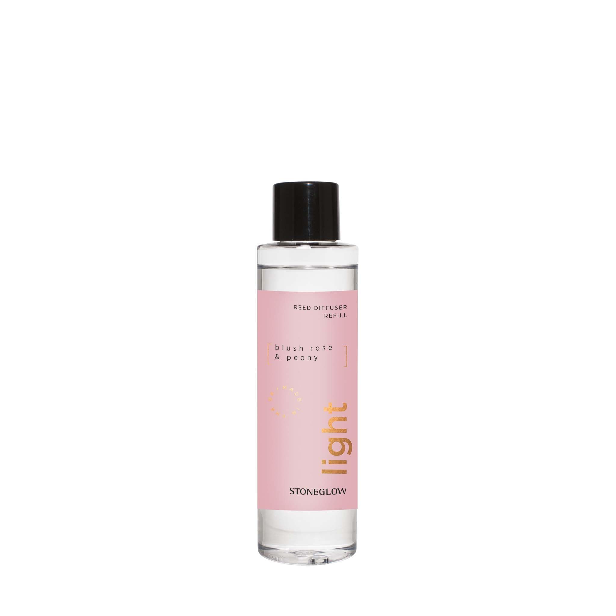Stoneglow Elements Collection - Light 210ml Scented Reed Diffuser Refill -Blush Rose & Peony - Pink