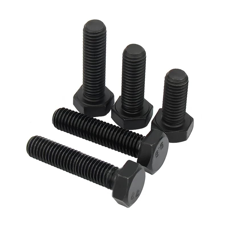 M7 Black 8.8 Steel Hexagon Head Bolts Screws Pitch 1.0 (10,M7-1.0 x 80mm)