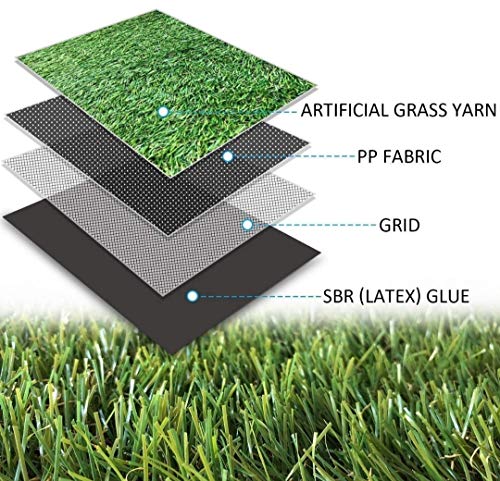 Image of COMFY HOME Home High Density Artificial Grass Door Mat (2 x 4 feet) - Green, 1 Piece