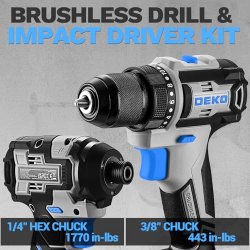 DEKOPRO 20V Brushless Drill & Impact Set