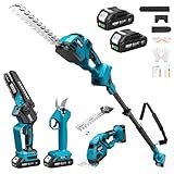 【2025新型】SEESII たかえだ電動チェーンソー 高枝切り電動バサミ ポールヘッジトリマー 電動芝生バリカン 1台7役 着脱伸縮式 無段階調節と0°～180°ヘッジ角度調節2個大容量バッテリー 芝生を刈る 庭木や生垣の剪定 植木手入れ 高枝切り 木工切断 薪作り 竹を切る 園芸設備 品番L30 pro