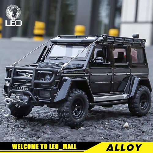 Image of 1:32 Benz G550 Adventure Edition Alloy Diecast Toy Car Pull Back Action, Sound & Light, Openable Doors for Kids (Silver)