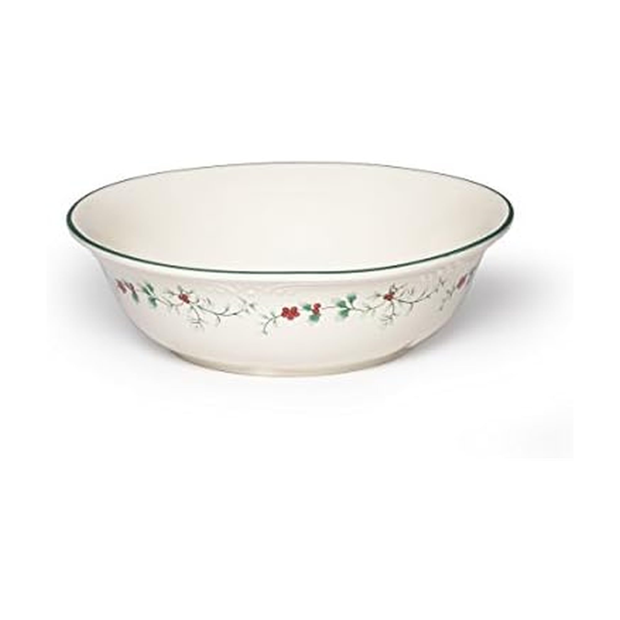 Winterberry Round Serve Bowl Stoneware Gift Box, 10", Assorted