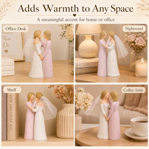 Mother of the Bride Gifts from Daughter, Resin Bride and Mom Figurine, Wedding Gift for Mom on Wedding Day, Sentimental Faceless Statue with Keepsake Card & Kraft Box - Image 5