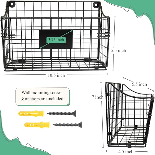 Prizoiwallmountwirebasketmetalwallmountedbasketforstoragehangingwallfruitbasketblack Urban Country Home Decor Prizoi wall mount wire basket metal wall mounted basket for storage hanging wall fruit basket black urban country home decor