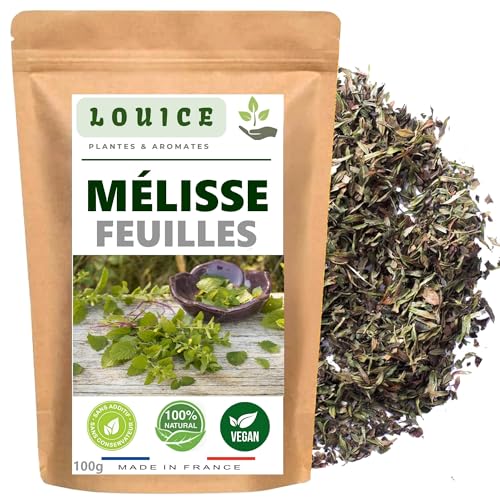 Hojas de bálsamo de limón secas 100 g, calidad premium, 100% natural, melisa Officinal para infusión relajante, té de hierbas, cocina, sin aditivos ni conservantes