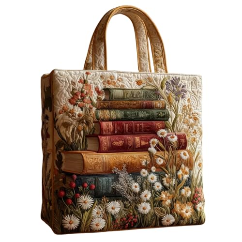Generico Borsa Tote Grande Da Viaggio Donna, Borsa Da Spiaggia Riutilizzabile In Stoffa Con Fiori Di Cane E Uccelli, For Le Vacanze Estive, For Lo Shopping Da Lavoro For Le Donne(G,H40xL34CM)
