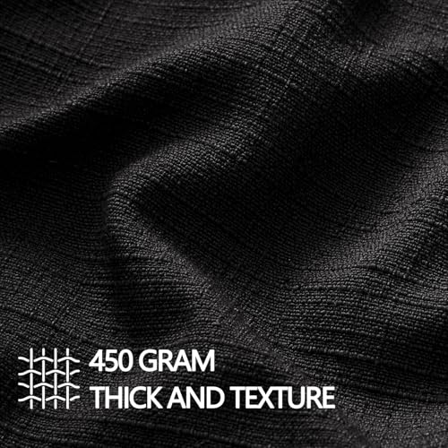Image of MIULEE Pack of 2 Thick Textured Couch Throw Pillow Covers, Natural Beige Decorative Pillow Covers 22x22, Neutral Linen Cushion Cases for Sofa Bed Living Room Modern Farmhouse Home Decor, No Filling
