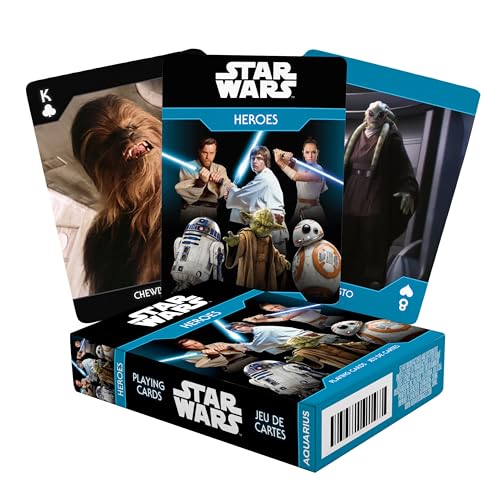Aquarius Star Wars Playing Cards - Light Side Heroes Themed Deck of Cards for Your Favorite Card Games - Officially Licensed Star Wars Merchandise and...