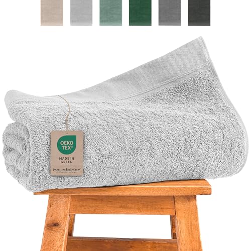 Hausfelder Saunahandtuch 80x 200 cm - Premium 500g/m² Sauna Handtuch groß - Damen und Herren Saunatuch, 100% Baumwolle, Ökotex Zertifiziert (80 x 200 cm...