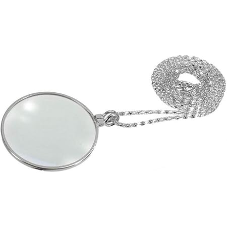 Amazon 山の奥 ペンダントルーペ 拡大鏡 おしゃれ 老眼鏡 5倍拡大 首掛け 虫眼鏡 ネックレス ロング チェーン 携帯に便利 使いやすい ルーペネックレス クリスマス 敬老の日 贈り物 拡大鏡 ルーペ 文房具 オフィス用品
