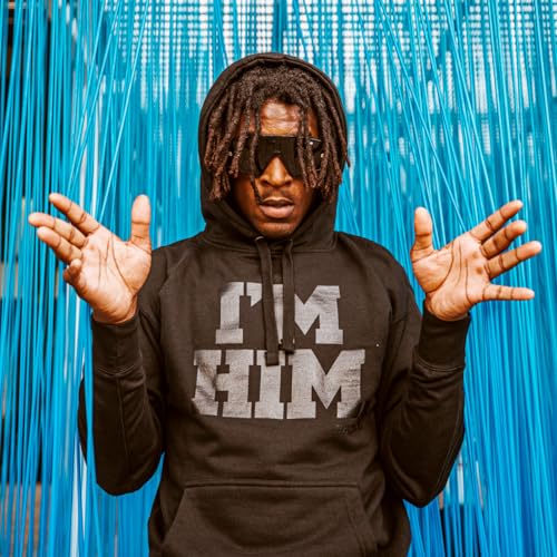 Battle Sports I'm HIM Football Athletic Hoodie, Cotton Polyester Blend, Year-Round Breathable3