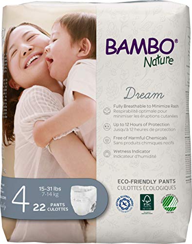 Bambo Nature Premium Training Pants - French/English Packaging, Size 4, 110 Count