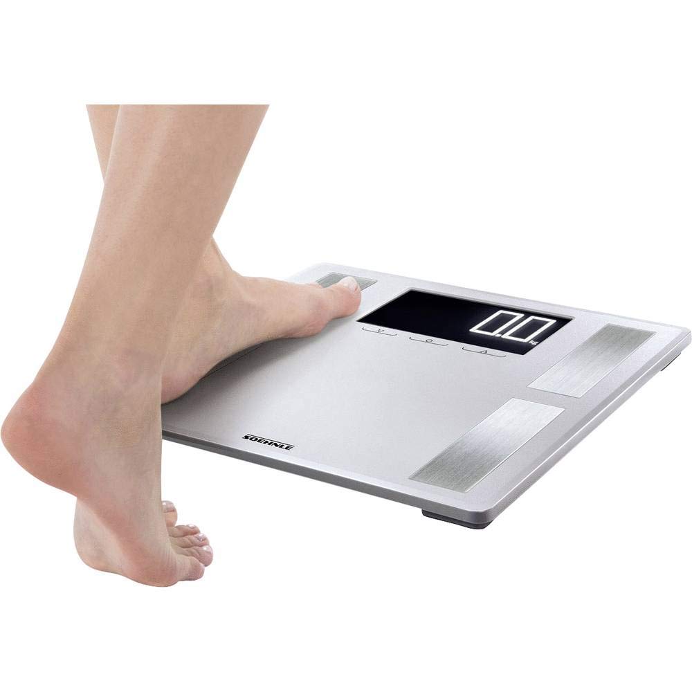 Soehnle Pèse-personne Shape Sense Profi 200, Balance de précision supporte jusqu'à 180 kg, Balance électronique impédancemètre avec analyse corporelle et calcul de l'IMC, Pèse personne mode athlète