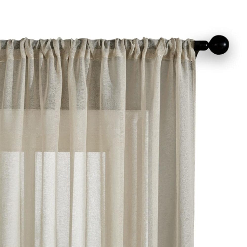 Rideaux en mousseline de soie préservez votre intimité de chambre crème
