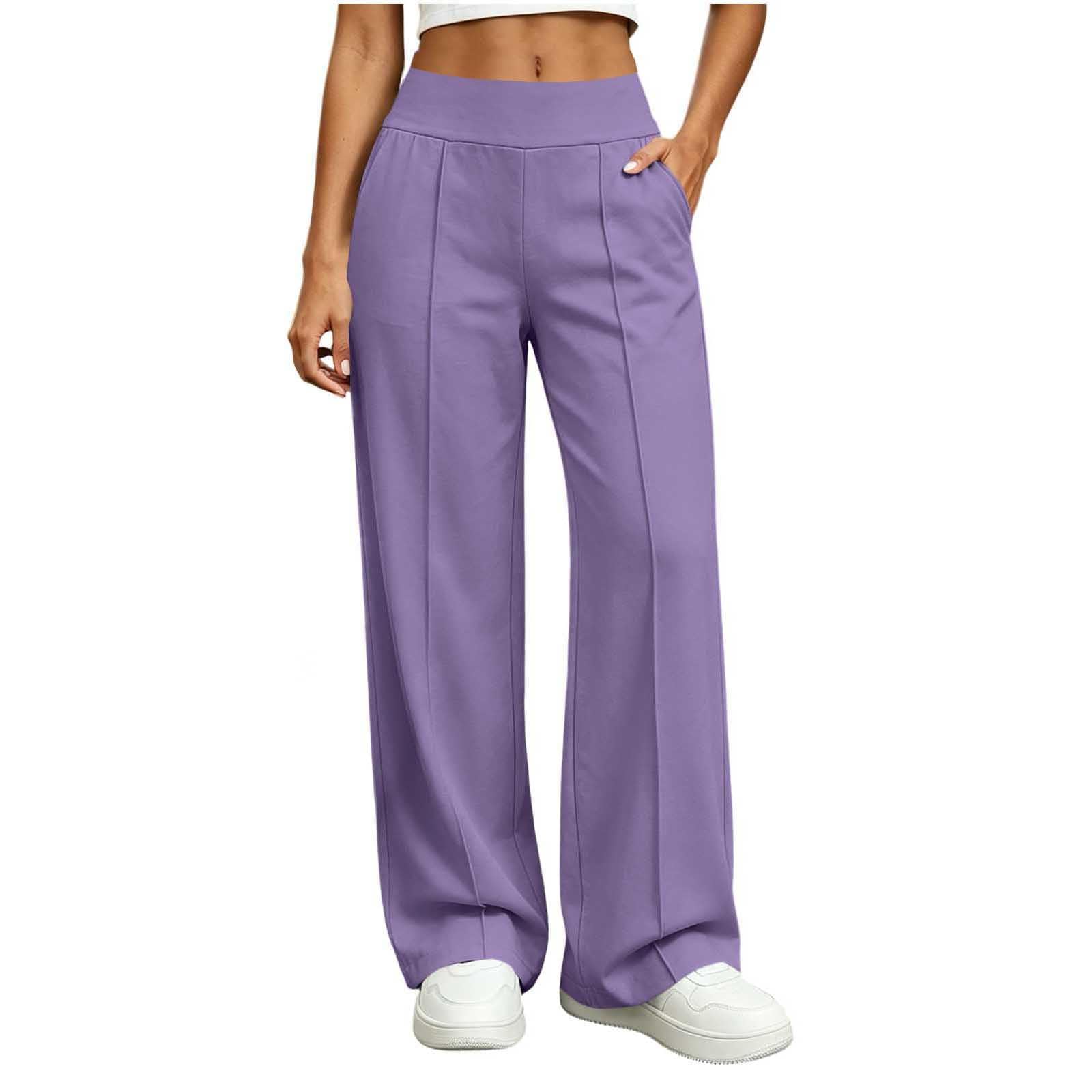 Palazzo Hose Schlag Leggings Sommer Leggings Leicht Damen Laufhosen Hohe Taille Dehnbar Lounge Baggy Weitbeinige Hose Weite Lose Sweatpants Mit Taschen Elegante Traininghose Traininghose