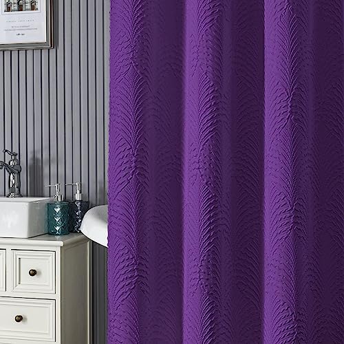 Rideau de douche polyester violet 180x200 cm imperméable pour salle de bain - 2
