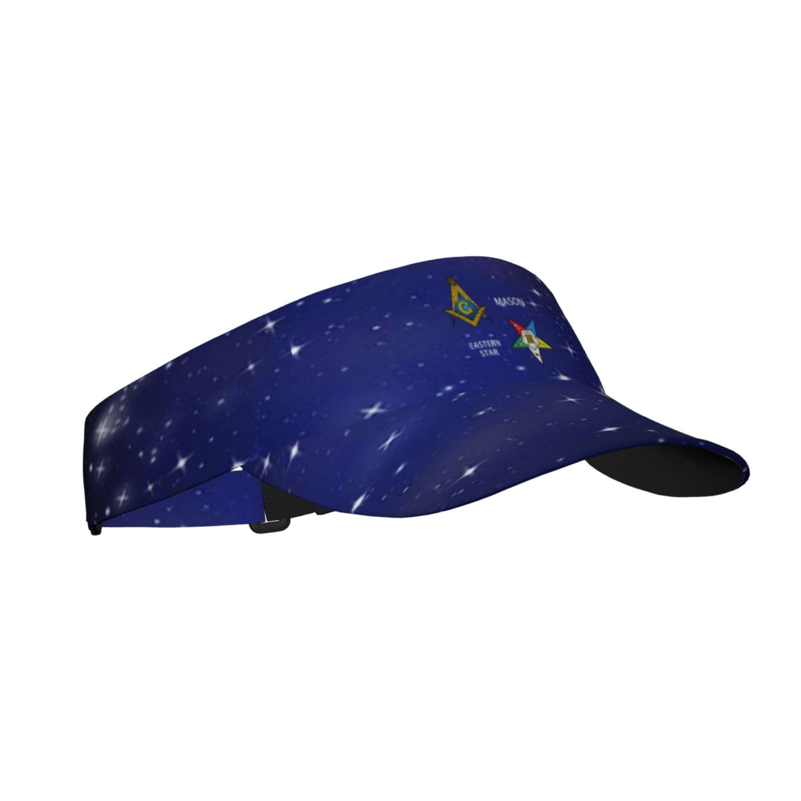 Joisbs Masonic Eastern Star Unisex Sun Visor Cap - Ultimate UV Protection for Stylish Outdoor Fun Black