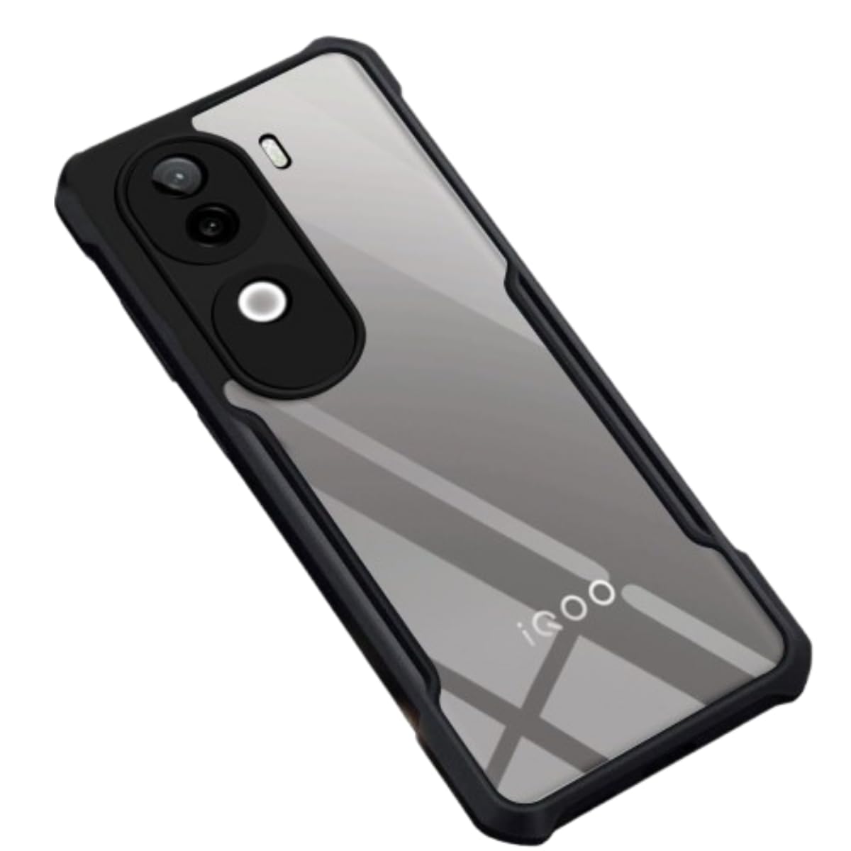GoldKart iQOO Z9s 5G Cover | Camera Protection Shockproof Bumper-Edge | Acrylic Crystal Clear 360 Degree Protection TPU+PC | Transparent Eagle Back Case Cover (Black) (B0DGF7DLYP) Amazon Price History, Amazon Price Tracker