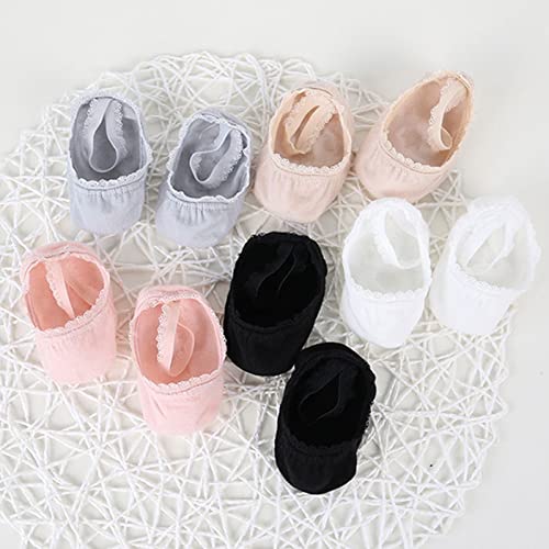 Floralby Cotton Socks 1 Pair Girl Socks Solid Color Breathable Elastic Baby Girl Lace Crew Socks Summer Warm Cozy Socks for Gifts - White M3