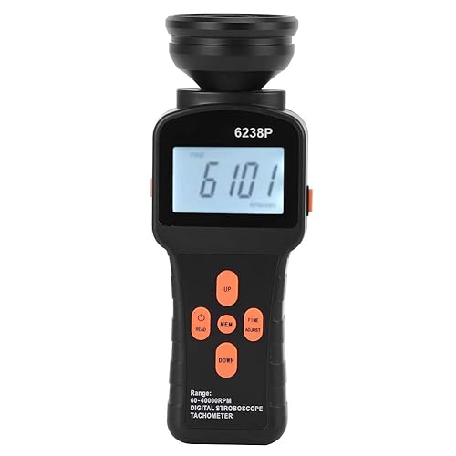6238P portátil grande pantalla LCD portátil tacómetro estroboscopio de mano 64000 RPM tacómetro flash revolución medidor con Bos y manual