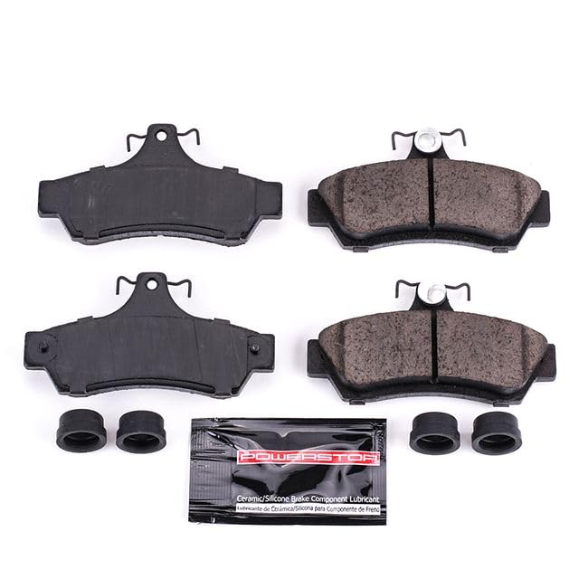 Image of PowerStop Rear Brake Pads for Pontiac GTO 2004-06 - Z23 Carbon-Fiber Ceramic Brake Pads with Installation Hardware, Z23-1048