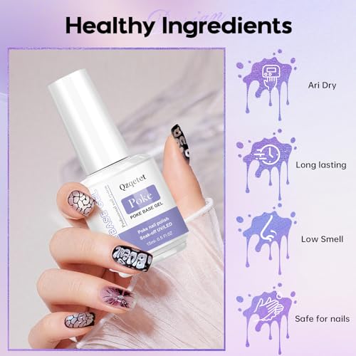 Set de esmaltes en gel Black Poke con base profesional miniatura 4