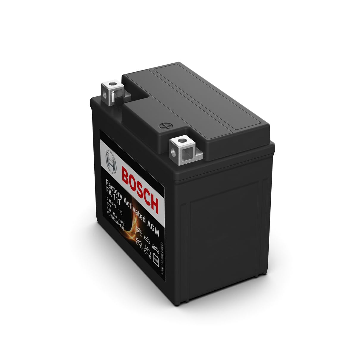 Bosch FA111 - Batteria AGM per motocicli - 12V 70A 4Ah - Adatta per moto, motociclette, enduro, scooter, quad, moto d'acqua - Compatibile M6004, BTX5L-BS, BTX5L