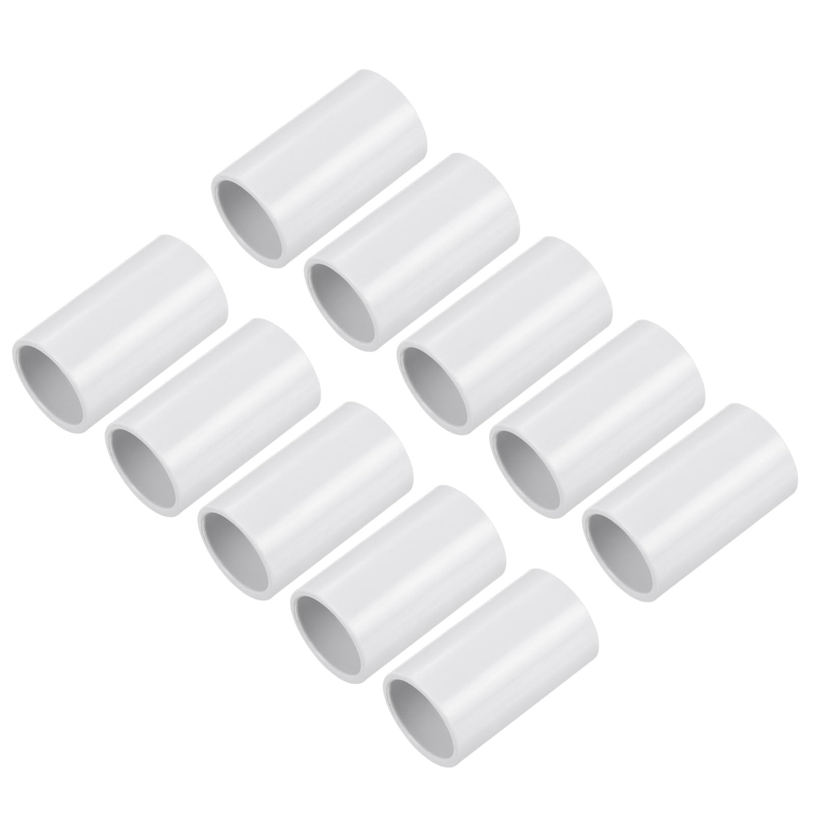 sourcing map PVC Conduit Coupler Straight Fittings 20mm Terminating for Hose Electrical Conduit Pack of 10