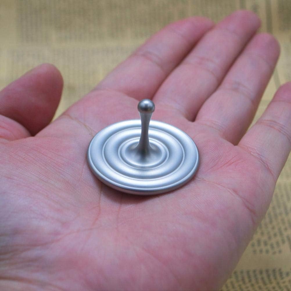 Stainless Steel Water Drop Desk Toy, Metal Top Fun Toy for Kids and Adults (Silver)