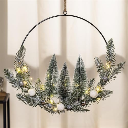 Türkranz Weihnachten Beleuchtet Weihnachtskranz Haustür mit...