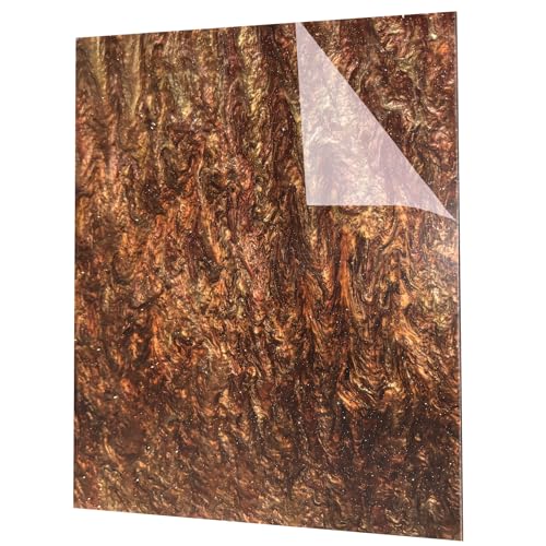 Image of Pearl Glitter Cast Acrylic Sheet 1 /8 Inch for Laser Cutting 12x8 Inch Sparkly Water Stream Pattern Acrylic for Laser Engraving, Crafts, DIY Projects (1, Bronze, 12x8 Inch)