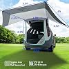 SUV Tailgate Tent with Poles &Three Sides Awning Shade & Transmittance Mosquito Net, Hatchback Camping Sunproof Car Tenting, Universal SUV Windproof Camping Gear Tent Outdoor Travel