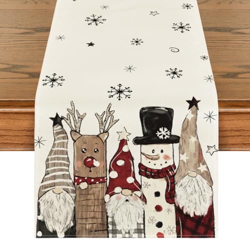 Artoid Mode Schneemann Rentier GNOME Weihnachten Tischläufer, Winter...