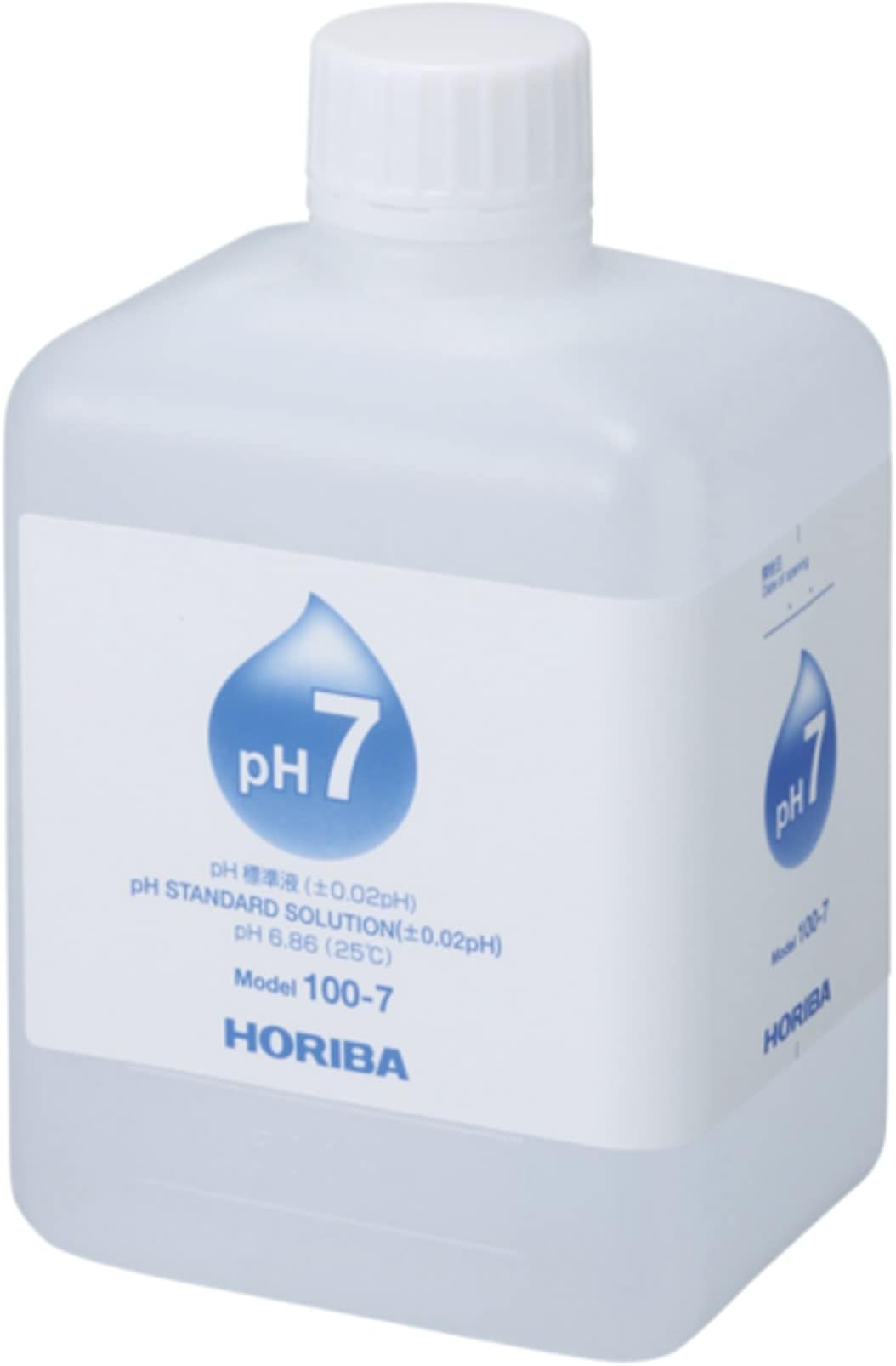 HORIBA100-7 pH 7 Standard Solution +/- 0.02 pH (pH 6.8 at 25° C) - 17 oz (500mL) Bottle, Made in Japan