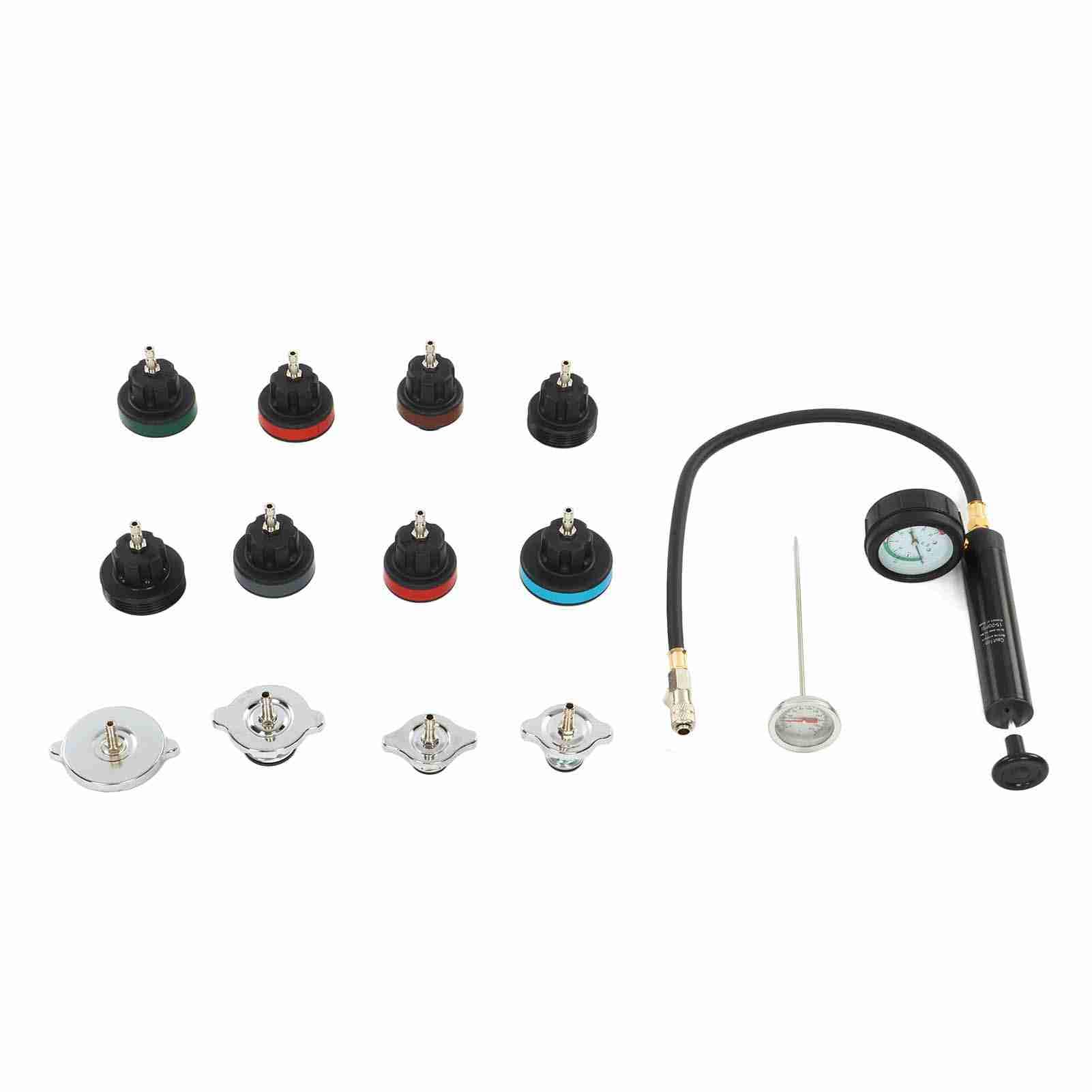 Kit de prueba de presión del refrigerante del radiador |Detector de fugas del de refrigeración con adaptadores |Compatible con Clase M, W123, W124, W126, W201.