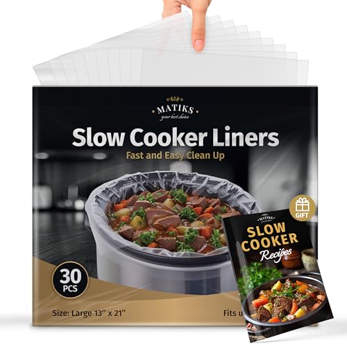 Matiks Slow Cooker Liners 3-8 Quart – Cooking Liner – Large Size 13