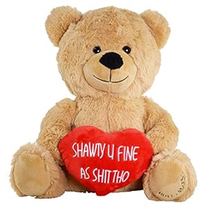 Hollabears Original Shawty U Fine 10″ Authentic Teddy Bear – Funny Valentine’s Day Plush Gift for The Girlfriend, Wife, Boyfriend, Husband or Best Friend