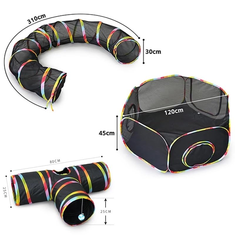 Túnel de juguete plegable for gatos Túnel de interior for gatos Túnel grande for gatos Casa de juego plegable for gatos Túnel de juego for perros Túnel grande for gatos al aire libre for gatos Conejos