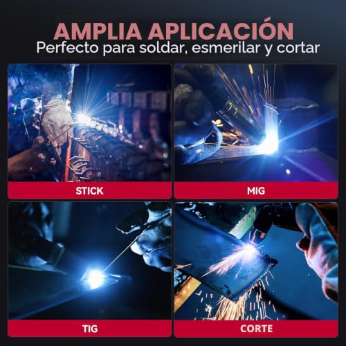 Miniatura 9 de Arccaptain Casco De Soldadura De Oscurecimiento Automático De 3.94 X 3.65 Pulgadas, Capucha De Soldadura De Color Real, Casco De Soldadura De Claridad Óptica Superior De 1 1 1 1, 4 Sensores De Arco,