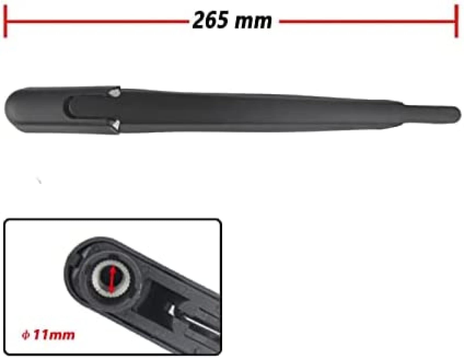Kit Braccio E Spazzola Tergicristallo Posteriore ATEC Germany Per Citroen C2 (dal 03) E Ford Focus II - Lunghezza 350 Mm